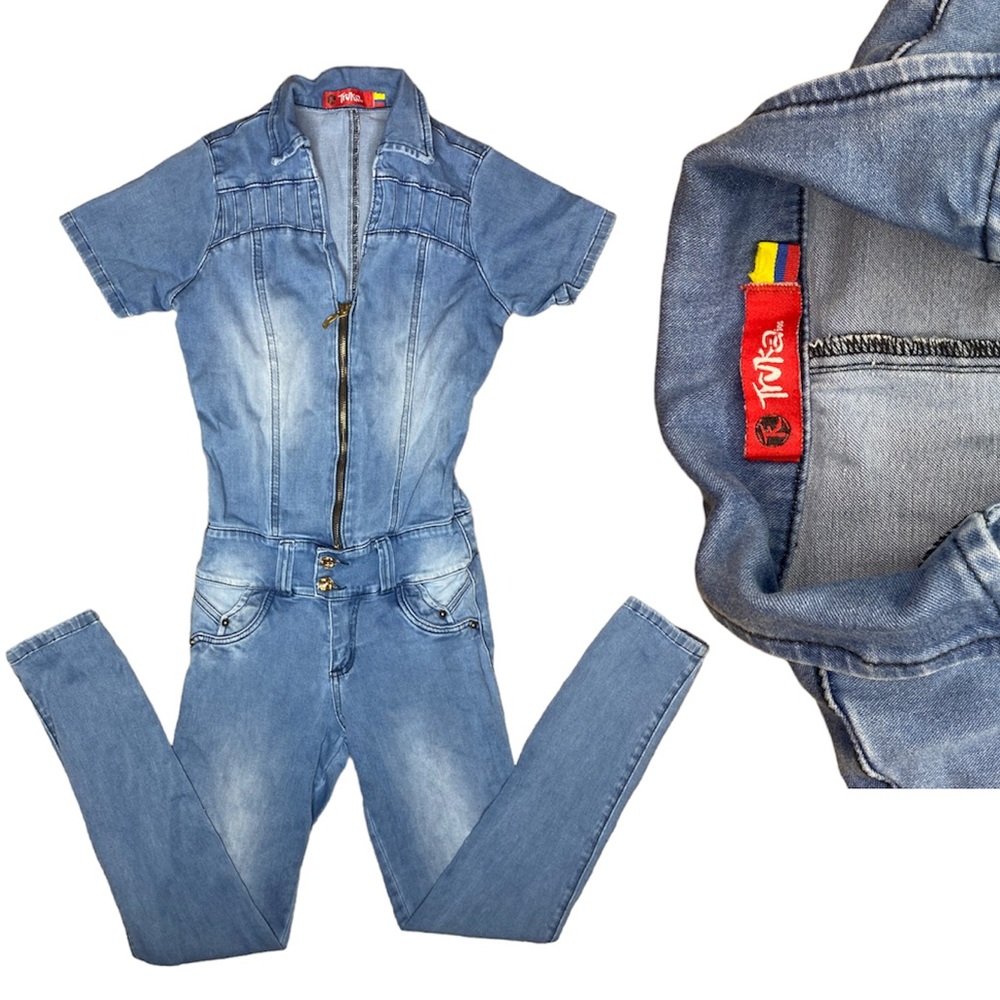 denim jumpsuit